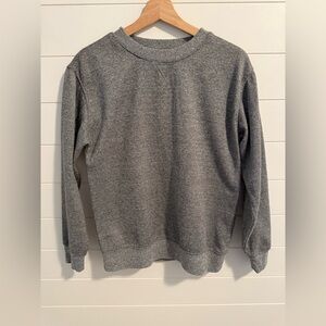 SWS Active Boyfriend Crew Sweatshirt Women’s Small Gray Fleece Pullover Cozy